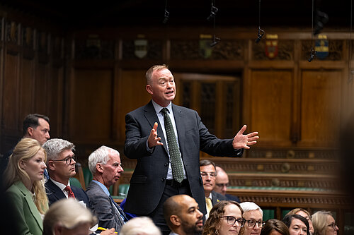 Tim speaking in Parliament