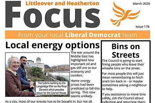 Littleover and Heatherton Focus newsletter March 2026 Front page