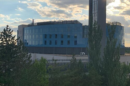 A panoramic view of the Royal Papworth Hospital.