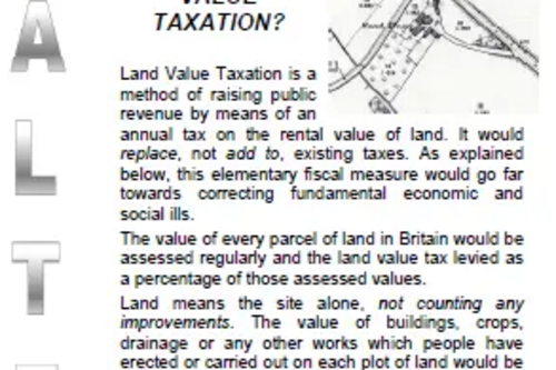 What is Land Tax  ALTER flyer to download