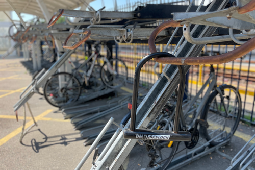 Horsham rail station bike racks