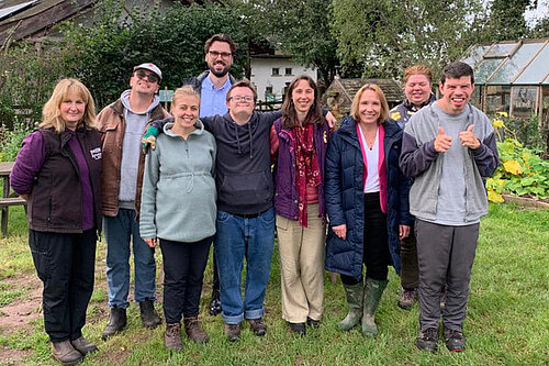 Helen with the team at Fordhall Farm