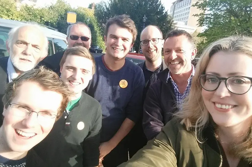 Lib Dem activists having fun in April 2016