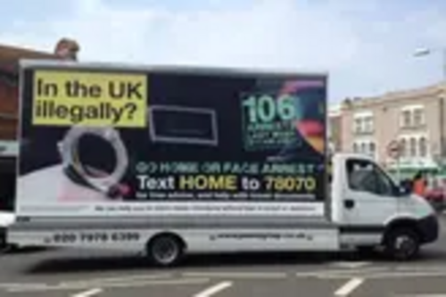 racist poster van