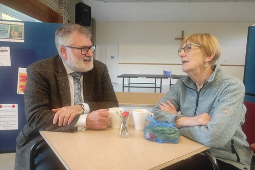 Mayor Dave Hodgson at St Mary's Warm Space