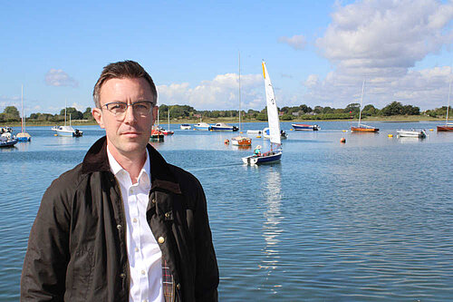 Ben Dempsey at a boating lake