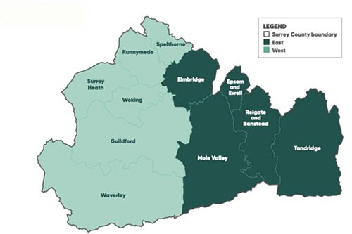 New Surrey Unitary Councils