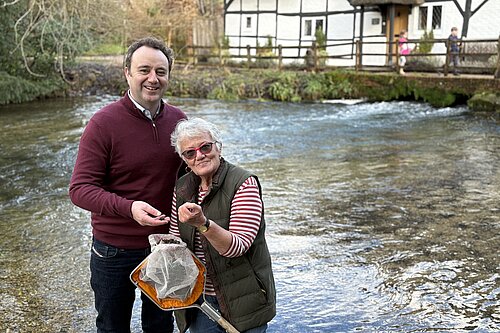 Danny and Margot in river
