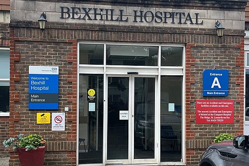 Front Entrance to Bexhill Hospital