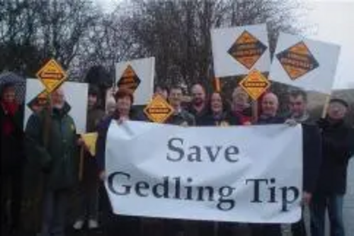 Gedling tip protest