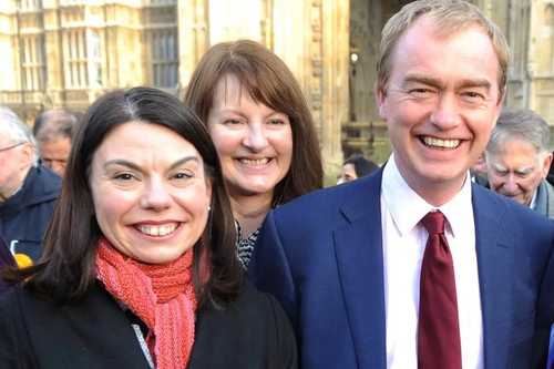 Sarah Olney, Liz Leffman and Tim Farron