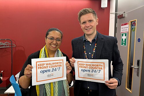 Victor Chamberlain and Hina Bokhari