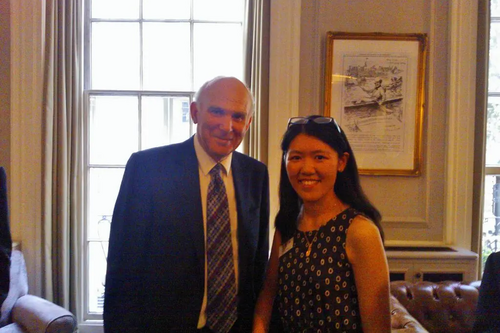 Vince Cable and Vicky Wong at 4 July event