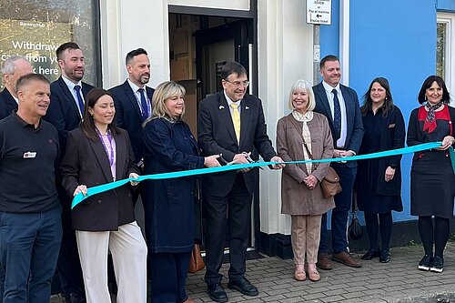 Image of group opening Banking hub