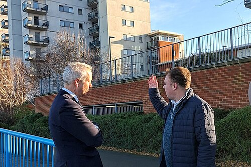 Gideon Amos MP and Steve Day at the RAQ