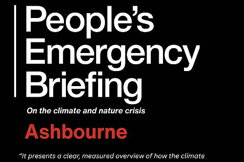 Poster advertising People's Emergency Briefing film
