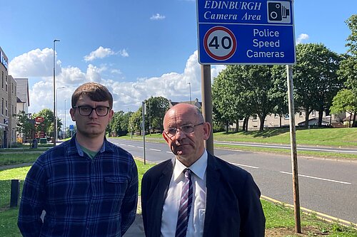 the Lib Dem team on South Gyle Broadway