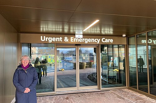 Pauline Allen outside the Urgent Care Centre