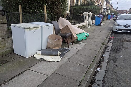 Fly Tipping on Onslow Road