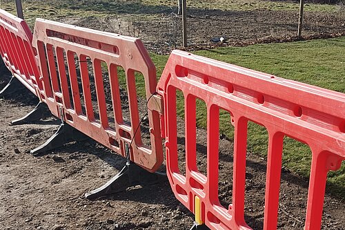 Plastic Orange Safety Barriers / roadworks