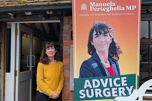Manuela at advice surgery