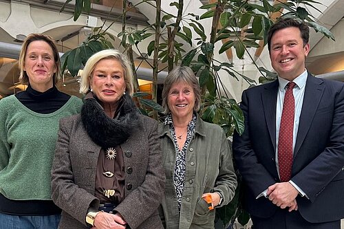 Rachel Gilmour MP with The Filo Project campaigning for a cut in VAT for dementia care community interest companies providing dementia care