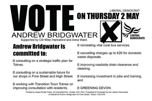 Andrew Bridgwater's Commitments