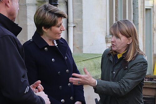 Sarah Gibson MP with Flooding Minister
