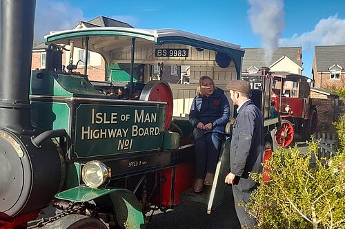 Helen with steam wagon