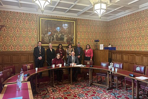 Alex with other members of the Water All-Party Parliamentary Group..