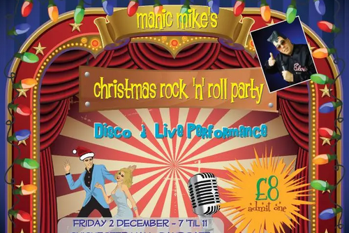 Christmas Rock 'n' Roll Party invite