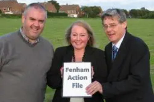 Fenham Lib Dem Focus Team (from left) Councillor Colin Daglish, Focus Editor Mitzi Emery and Councillor PJ Morrissey