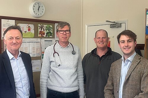 Andrew George MP and Cllr Glyn Preston meeting with Llanidloes GP Practice