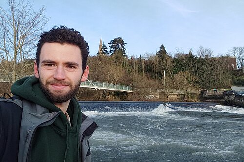 Will Aczel by the River Exe at Miller's Bridge