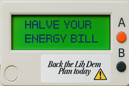 Halve Your Energy Bill: Back the Lib Dem Plan today