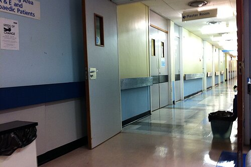 Hospital corridor.