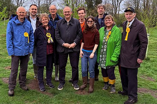 Ed Davey with activists