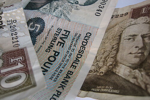 Scottish money. Image: howardlake
