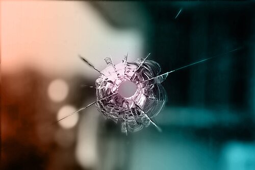 hole in window