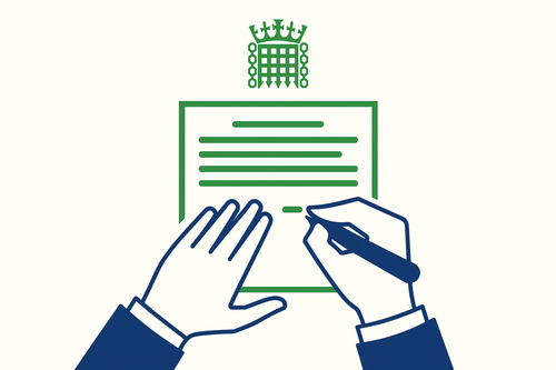 MP writing a letter