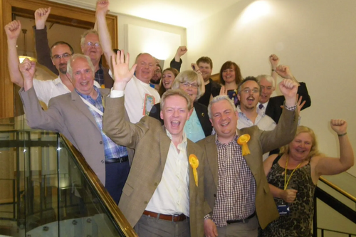 Lib Dems celebrate winning in north Chelmsford