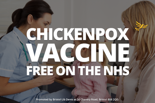 Chickenpox vaccine free on the NHS