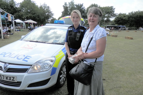 Heather with CSO at Worthen Fete