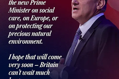 Ed Davey says Andy Burnham's first speech as PM disappointing.