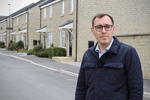 Tom Gordon MP on a new build housing estate