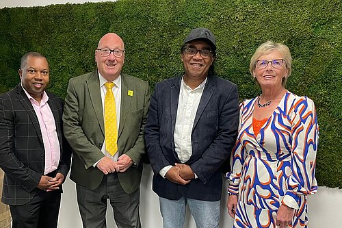 Cllrs Uroy Clarke, Robin Bradburn, Wain McIntosh (FOTC) and Marie Bradburn 