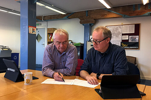 Councillors Jeremy Hilton and Declan Wilson are concerned about the city council's finances