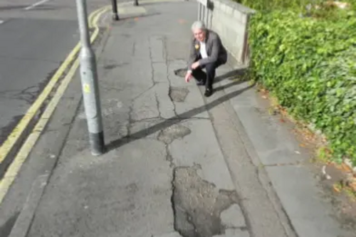 Mike Mackrory Pothole Before