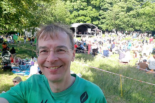Mark and the Heaton Festival Stage