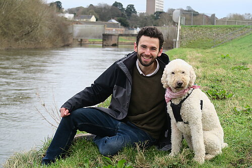 Will Aczel and Ayla by the River Exe